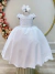 Vestido Infantil Longo Branco Busto C/ Renda Casamentos Luxo na internet