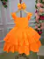 Vestido Banana Club Mariana Modinha Laranja Neon