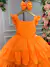 Vestido Banana Club Mariana Modinha Laranja Neon na internet