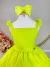 Vestido Infantil Primavera Verão Verde Neon Saia C/ Babado - comprar online