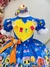 Vestido Infantil Junino Azul Colorido Festa Folia Premium - Lele Moda Kids