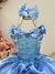 Fantasia Infantil Azul Princesas Frozen e Cinderela Festas - comprar online