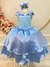 Fantasia Infantil Azul Princesas Frozen e Cinderela Festas - loja online