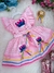 Imagem do Romper/Vestido Junino Luxo Stitch Rosa