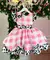 Vestido Tematicos Kids Fazendinha Rosa Vaquinha - comprar online