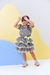 Conjunto Meninas Junino Preto Xadrez Cropped Com Saia Luxo