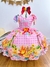 Vestido Infantil Junino Festa São João Rosa Xadrez Girassol - loja online