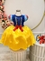 Fantasia Infantil Branca de Neve Amarelo Ouro Capa Tiara na internet