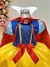 Fantasia Infantil Branca de Neve Amarelo Ouro Capa Tiara - loja online