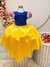 Imagem do Fantasia Infantil Branca de Neve Amarelo Ouro Capa Tiara