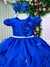 Vestido Marie Jardim Encantado Luxo Azul Royal - comprar online