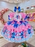 Vestido Infantil Lilo Stitch e Angel Xadrez Rosa Festas