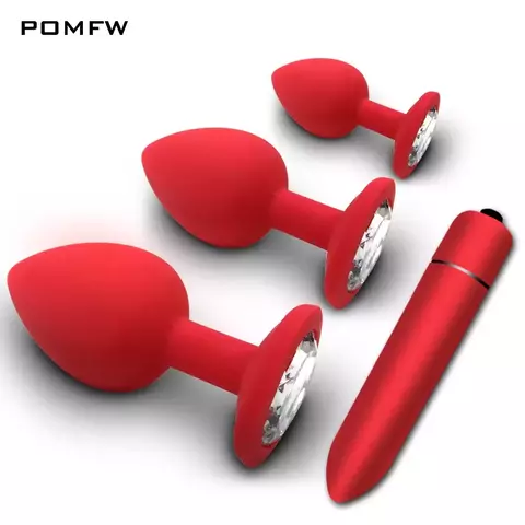 Plug Anal e Bullet Vermelho