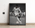 quadro com moldura preta e vidro decorativo esporte futebol Vini Jr Real Madrid