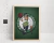 quadro decorativo com moldura pinus e vidro esporte basquete Boston Celtics NBA