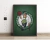 quadro decorativo com moldura preta e vidro esporte basquete Boston Celtics NBA