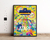 quadro decorativo com moldura preta e vidro gamer geek Atari Video Game Retrô
