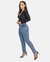 Calça Feminina Mom jeans barra desfiada bolso funcional - comprar online