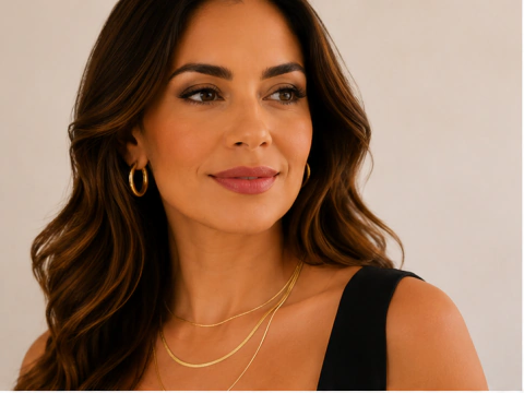 Colar Minimalista Aço Banhado a Ouro 18K