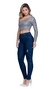 Calça Jeans Feminina Skinny com aplique de cristais Cintura Alta Biotipo Jeans Original - Glizzy Shop