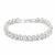 Pulseira de Cristais Luxuosa com Acabamento Prateado