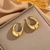 Argolas Elegantes Banhadas a Ouro 18K