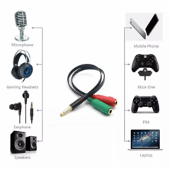 Cabo Auxiliar Adaptador Audio P2 para Duplo P2 Femea Fone e Microfone Headset P2 / 2X P2 Fêmea na internet