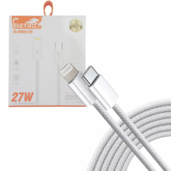 Cabo de dados TIPO-C / Lightning 27W Linha Premium de 1 Metro