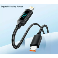 Cabo de Dados 35W TIPO-C / Lightning Indicador Digital Linha Premium EL-3115-PD na internet