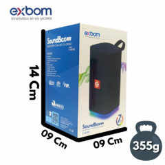 Caixa de Som Portátil Bluetooth LED RGB SoundBox 10w Exbom CS-M31BTL na internet