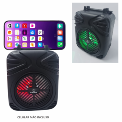 Caixinha De Som Bluetooth LED RGB Alta Qualidade 10W Suporte Celular