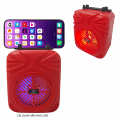 Caixinha De Som Bluetooth LED RGB Alta Qualidade 10W Suporte Celular - Suporte Roque Tecnologia e Suprimentos