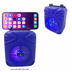Caixinha De Som Bluetooth LED RGB Alta Qualidade 10W Suporte Celular - comprar online