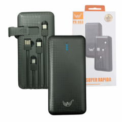 Carregador Portátil Power Bank 10000mAh com 04 Saídas USB / V8 / TIPO-C / Lightning