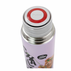 Garrafa Térmica Inox 500ml com 3 Xícaras Estampa Urso GDR1015 - comprar online