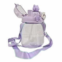 Garrafa Squeeze Infantil BICHOS 1 Litro com Canudo + Botão + Trava - loja online