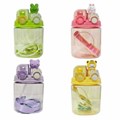 Garrafa Squeeze Infantil BICHOS 1 Litro com Canudo + Botão + Trava - comprar online