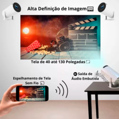 Mini Projetor Portátil Hy300 1080p Full Hd Android Cinema Bt - loja online