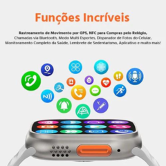 Relógio Inteligente Smartwatch Premium 49mm com 10 Pulseiras - comprar online