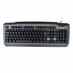 Teclado Multimídia Semi Mecânico Plug & Play Computador Notebook ABNT2 Exbom BK-170M - Suporte Roque Tecnologia e Suprimentos