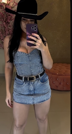 Short saia brilho