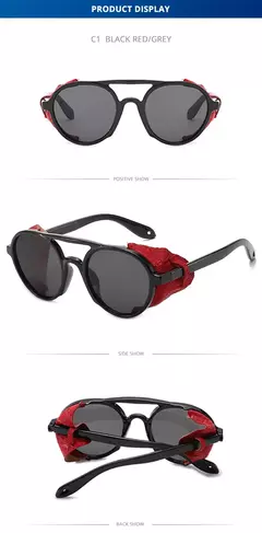 Óculos de sol vintage redondo M3 - GTM Custom - A Loja Oficial do Motoclube Gentlemen