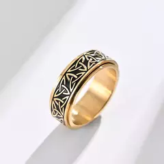 Anéis para Homens, Aço Inoxidável Rotativo, Viking Celtic Knot Rune na internet