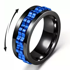 Anel Anti Stress de Aço Inoxidável para Homens - GTM Custom - A Loja Oficial do Motoclube Gentlemen