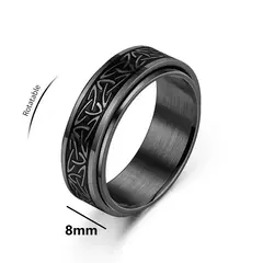 Anéis para Homens, Aço Inoxidável Rotativo, Viking Celtic Knot Rune na internet