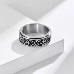 Anéis para Homens, Aço Inoxidável Rotativo, Viking Celtic Knot Rune - GTM Custom - A Loja Oficial do Motoclube Gentlemen