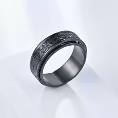 Imagem do Anéis para Homens, Aço Inoxidável Rotativo, Viking Celtic Knot Rune