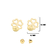 BRINCO OURO 18 K TREVO CORAÇÃO DELICADO PRESENTE - comprar online