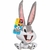 Boneco de Pelúcia Pernalonga Looney Tunes - Baby Brink