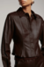 Camisa Couro Leila - Marrom Cacau - comprar online